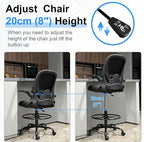 Primy Drafting Chair Tall Office Chair - Image 8