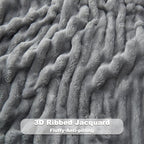 NEWCOSPLAY Fleece Ribbed Cozy Throw Blanket - Image 5
