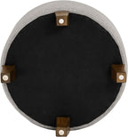 Homepop Home Decor | Upholstered Round Tufted Foot Rest Ottoman | Ottoman - Image 10