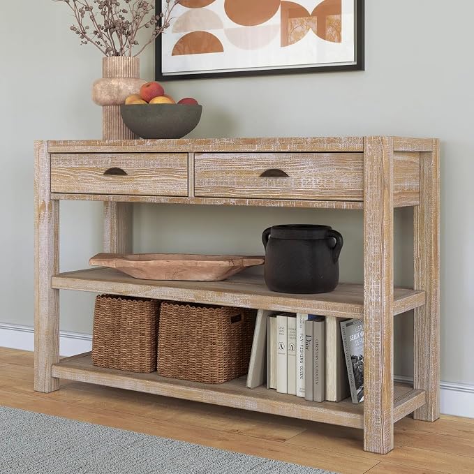 Grain Wood Furniture Montauk Console Table, Solid Wood - Image 3
