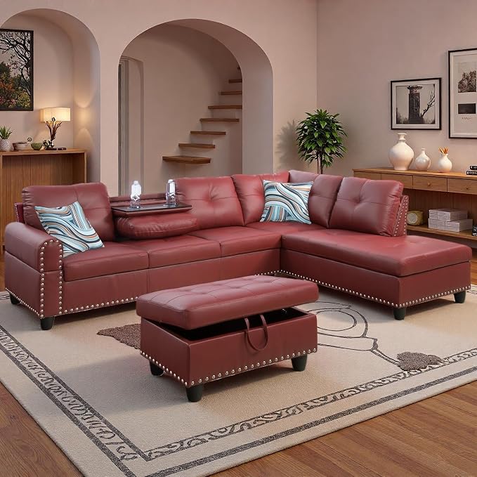 97.5" L Shaped Couch Set, Modular Sectional Couches - Image 6