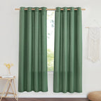 NICETOWN Thick Linen Blend Flax Window Curtains, Grommet Vertical Drapes by NICETOWN