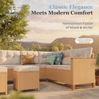 HERA'S HOUSE Small Patio Furniture Set, 6 Piece Wicker Outdoor Patio - Image 2