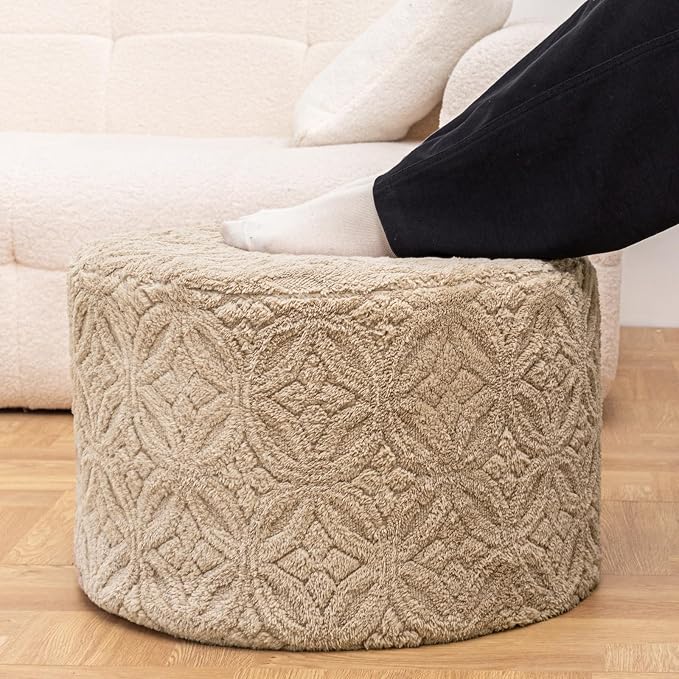 Plush Multi-Functional Ottoman Pouf – Ergonomic Ottoman Foot Rest by Unknown
