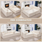Modular Sectional Sofa Couches L-Shape Couch 3 Seat Modular Sofa Memory Foam - Image 5