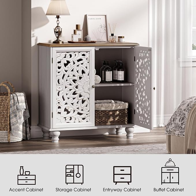 JOINICE White Accent Cabinet - Image 5