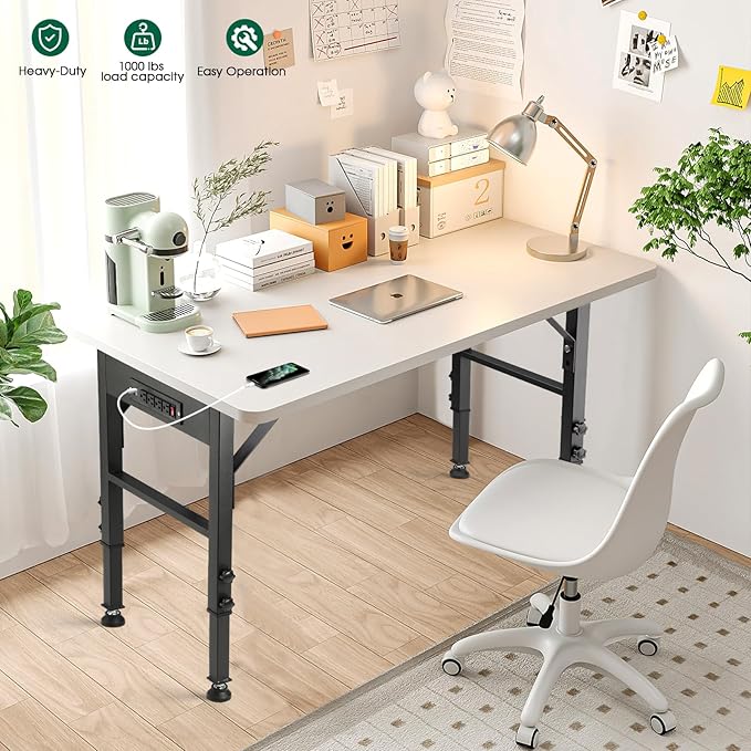 OLBRUS 19.6-Inch Depth Workbench Frame, Height Adjustable 28.5" to 33.8" - Image 2