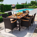 Devoko Dining 7 PCS Furniture, Patio Conversation Set - Image 2