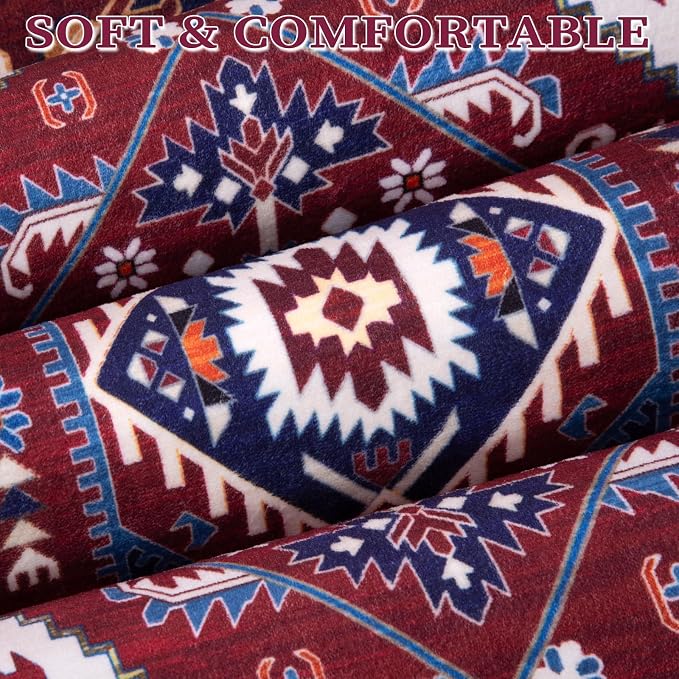 SERISSA 9x12 Washable Non Slip Boho Area Rug - Image 6
