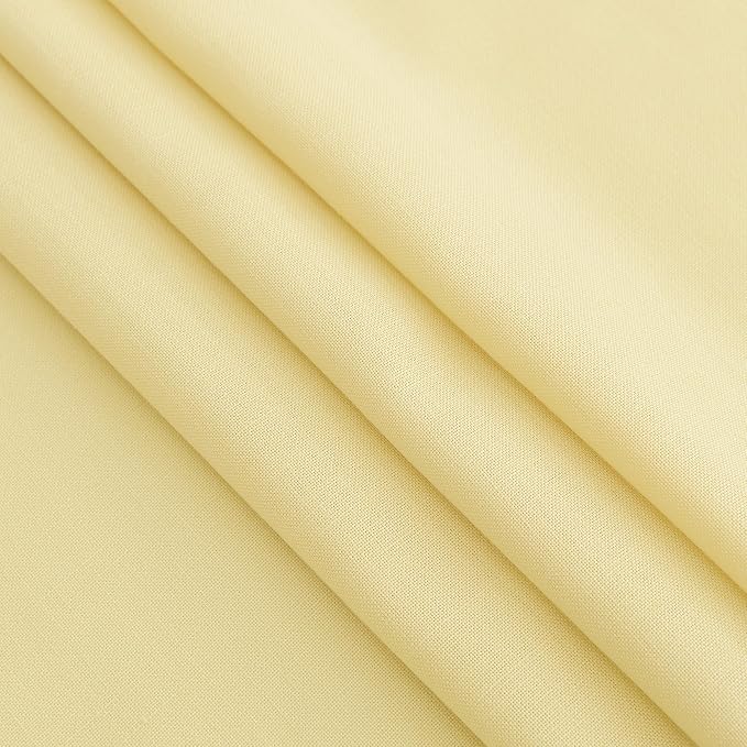 Yellow Linen Semi Sheer Curtains 72 Inch Length - Image 7