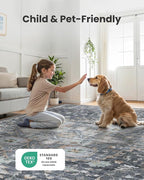 AMADA HOMEFURNISHING 8x10 Washable Area Rug, Low-Profile Large Area Rug - Image 3