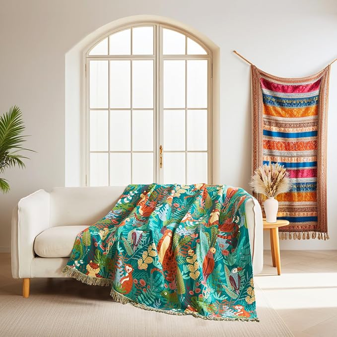 LUTBM Throw Blanket for Bed Couch Sofa Soft Cotton Twin Summer Blankets for - Image 4