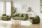 Antetek Set of 3 Teddy Sofa for Living Room, Modern 2 Units Deep Seat Sofa - Image 3