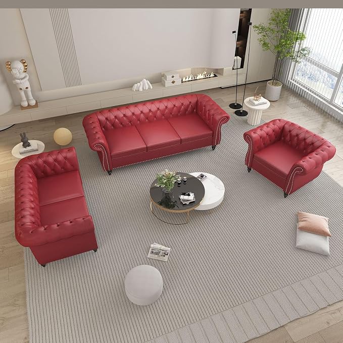 AVZEAR Leather Upholstered Armchair, Single Sofa Chair - Image 7