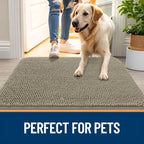OLANLY Dog Door Mat for Muddy Paws 47x17, Super Absorbent Chenille Mud Mat | - Image 6