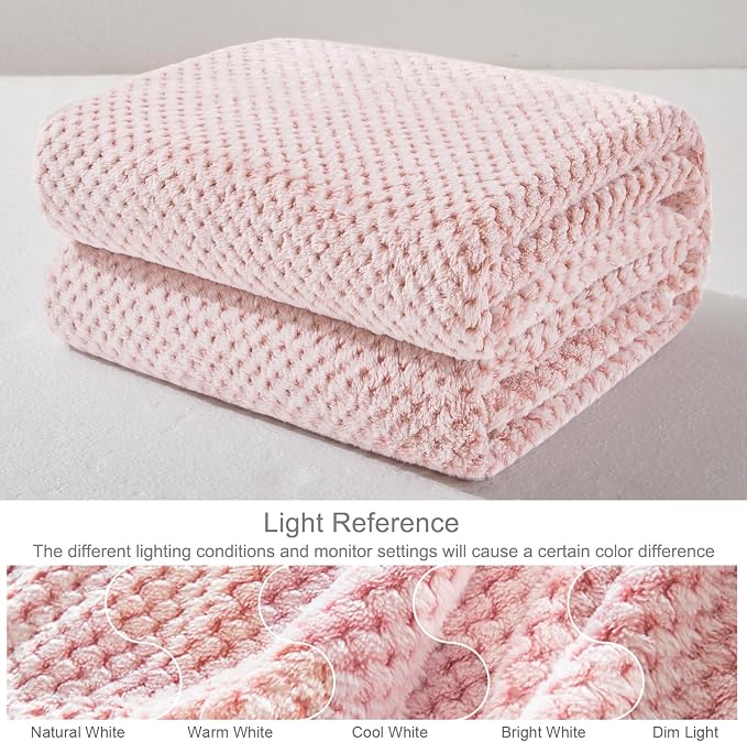 Exclusivo Mezcla Large Waffle Fleece Throw Blanket - Image 3
