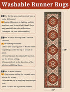 SERISSA 2'6"x14' Washable Non Slip Boho Runner Rug - Image 2