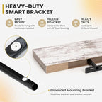 Acovy 16 Inch Floating Shelves, 9.3" Deep Floating Shelf Wall Mounted, Rustic - Image 4