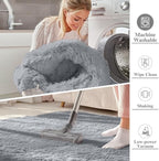 OLANLY Area Rugs for Living Room Bedroom, Machine Washable 4x5.9 ft Soft Fluffy - Image 2