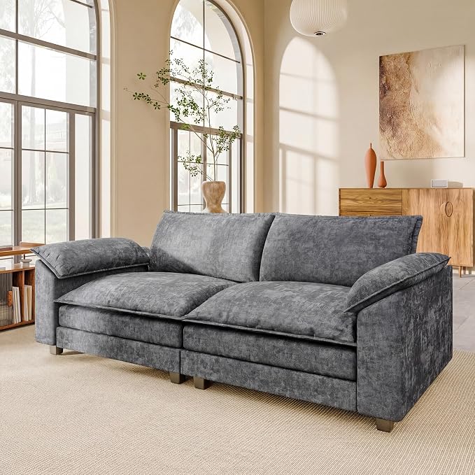 Modern Loveseat Sofa Chenille Cloud Couch by JUMMICO