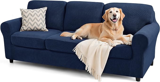 SUBRTEX 7 Pieces Stretch Sofa Slipcover Sets Couch Cover Sets Backrest Cushion by Subrtex