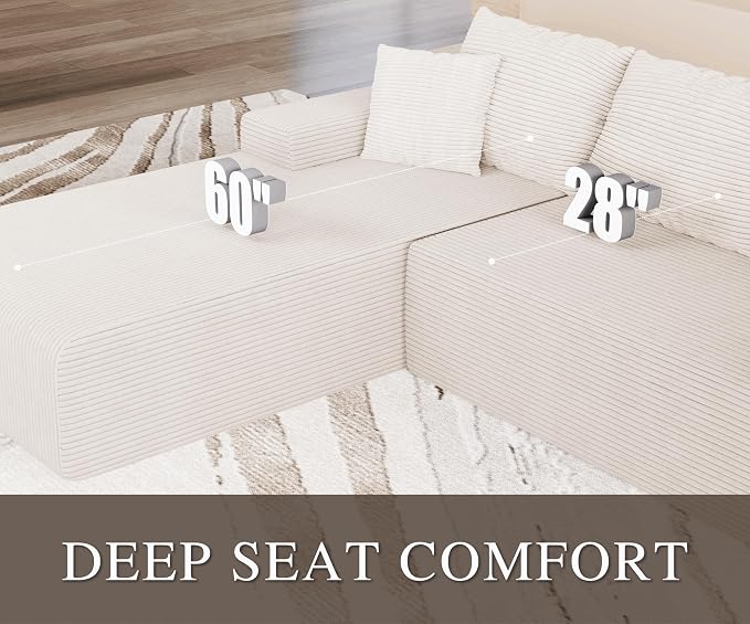 105" Convertible Sectional Couch - Image 3