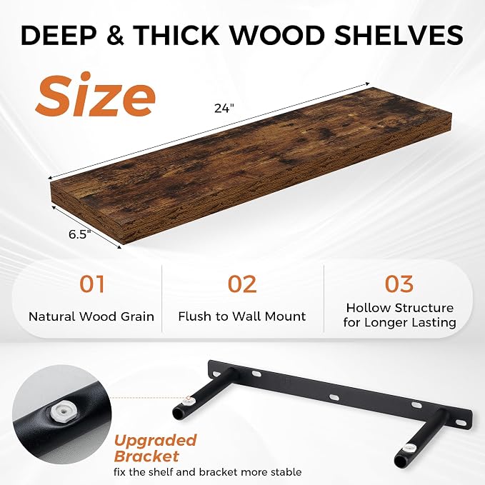Fun Memories Floating Shelves for Wall, Floating Shelf for Living Room - Image 3
