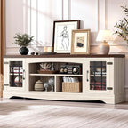 IRONCK Farmhouse TV Stand for 75 Inch TV, Rustic Entertainment Center - Image 3