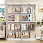 70.1" Display Cabinet with Glass Doors, 4-Tier Curio Cabinet - Image 7