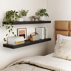 Fixwal Floating Shelves for Wall, 35.4" Long Heavy Duty Wall Mounted Rustic - Image 6