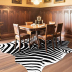 Faux Zebra Rug, Large Zebra Print Rug Animal Hide Rugs, 7 x 6.2 Ft | Print Hide - Image 7