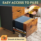 DEVAISE 3-Drawer Wood File Cabinet, Mobile Lateral Filing Cabinet, Printer Stand - Image 5