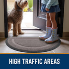 OLANLY Half Circle Front Door Mat Outside 33x21 All-Season Rubber Doormat | - Image 6
