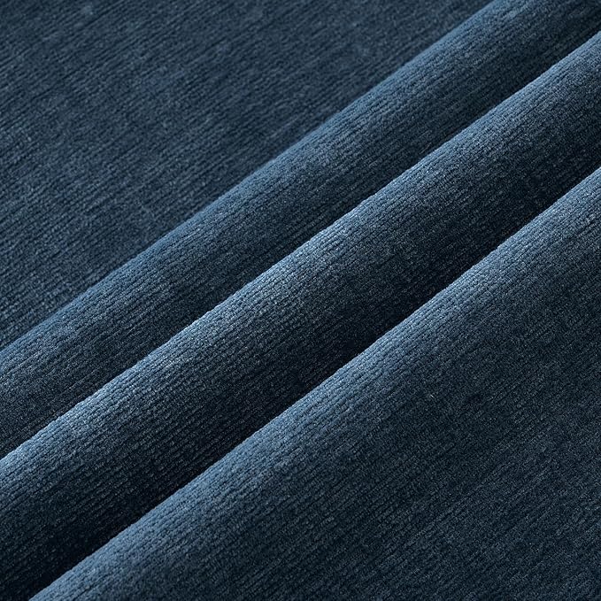 MIULEE Dark Blue Chenille Couch Throw Pillow Covers, 18x18 | Set of 2, Soft - Image 2