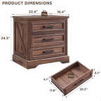ACCOHOHO Farmhouse Nightstand - Image 2