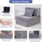 Folding Sofa Bed, 4 in 1 Convertible Sleeper Chair - Image 5