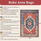 SERISSA 9x12 Washable Non Slip Boho Area Rug - Image 2