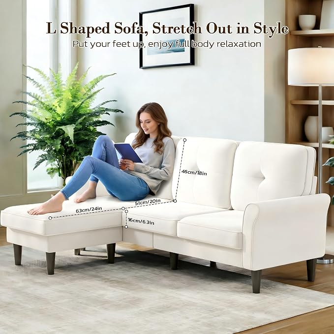 Welzona Sectional Couches for Living Room, L Shaped Couch - Image 3