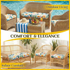 1 MIDDLE ONE Wicker Chair Cushions 3 Pieces Set - Image 6