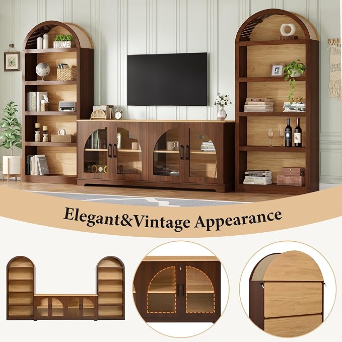 Merax Vintage Farmhouse TV Stand Set - Image 5