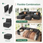 HONBAY Modular Sofa Sectional Sleeper Couch - Image 4