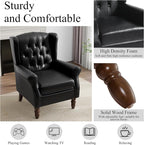 Mid-Century Modern Wingback Accent Chair - Image 4