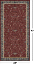 Burgundy 2x4 Washable Entry Rug - Image 2