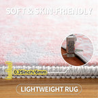 Aelenmu 10x14 Area Rugs for Living Room Dining Room Washable Pink | Soft Modern - Image 6