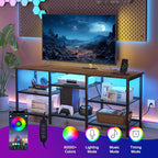 YGEOMER TV Stand for Living Room TVs Up to 55 Inches, Entertainment Center - Image 4