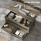 Rolanstar Coffee Table, 47.2" Lift Top Coffee Table - Image 5