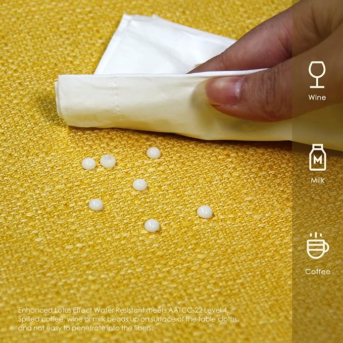 BALCONY & FALCON Rectangle Tablecloth Washable Wrinkle Resistant and Water - Image 3