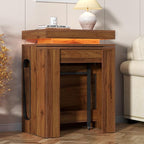 Extendable Dining Table with Charging Station, Convertible Folding Console Table - Image 3