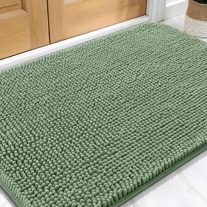 OLANLY Dog Door Mat for Muddy Paws 30x20, Super Absorbent Chenille Mud Mat | by OLANLY