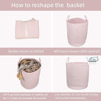 XUANGUO Cotton Rope Laundry Basket Hamper - Image 6